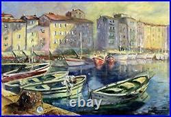 Huile Sur Toile Blog Archive Tableau Huile Sur Toile Paysage Port