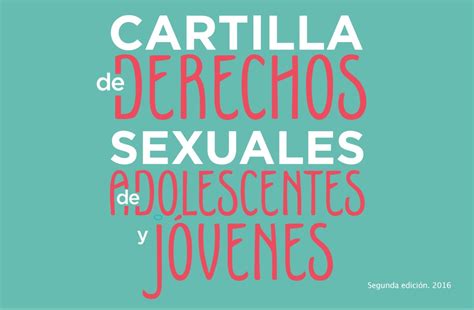 Cartilla De Derechos Sexuales De Adolescentes Y J Venes Centro