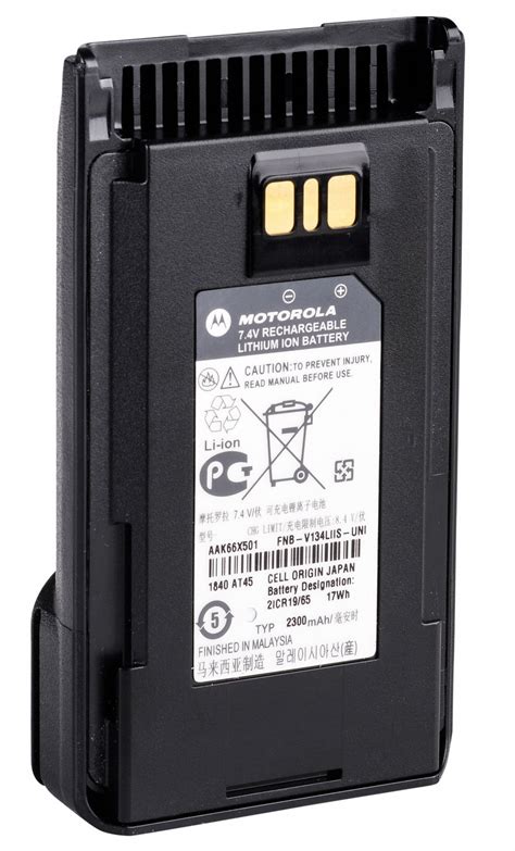 Motorola Lithium Ion V Voltage Battery Pack R Aak X Fnb