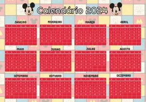 Calend Rio Mickey Mouse Edite Gr Tis Nosso Editor Online