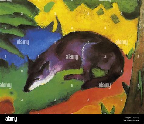 Franz Marc Blue Fox 1911 Stock Photo Alamy