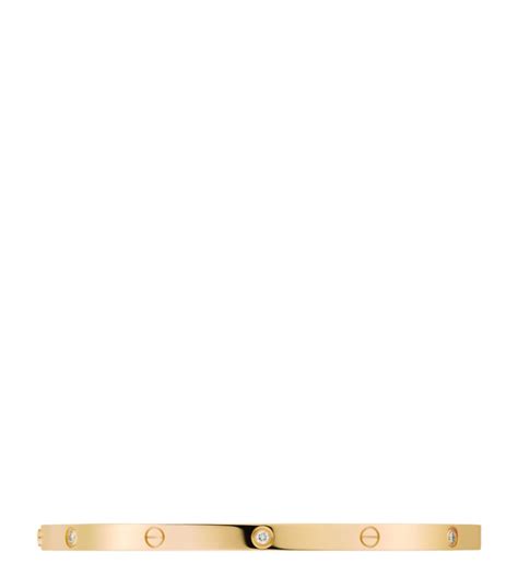 Cartier Small Yellow Gold And Diamond Love Bracelet Harrods Ke