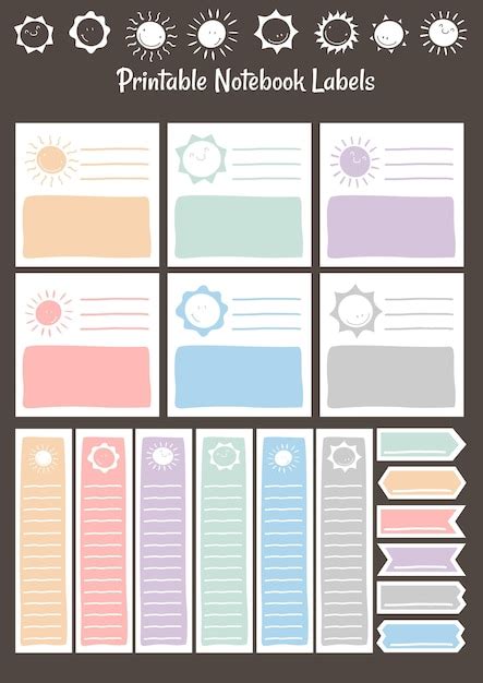 Notebook Labels Printable Vectors & Illustrations for Free Download ...