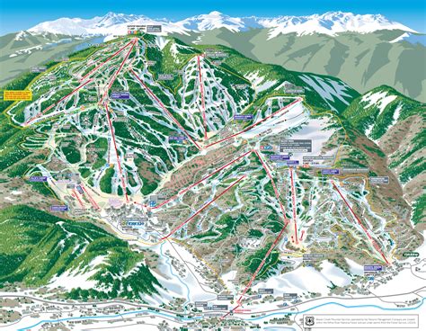 Full size piste map for Beaver Creek