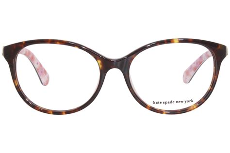 Kate Spade Briella Map Eyeglasses Womens Havanapink Full Rim Cat Eye