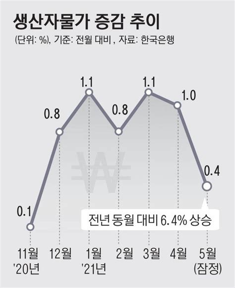 5월 생산자물가 전년동월比 64↑원자재 가격 상승 영향 네이트 뉴스