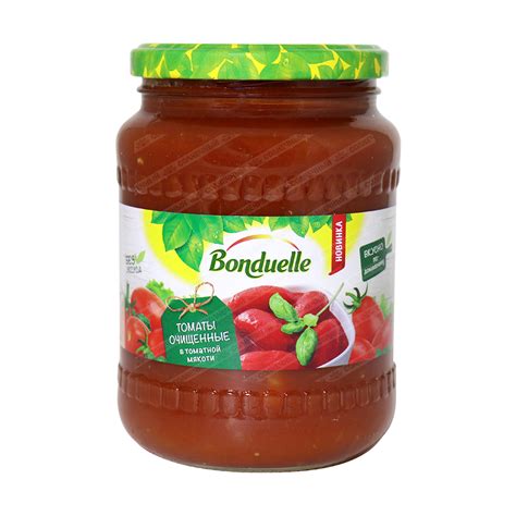 Томаты Bonduelle Очищенные в томатной мякоти 720мл стеклянная банка ...