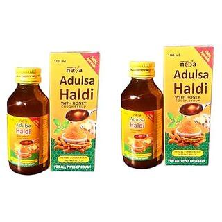 Buy Adulsa Haldi With Honey Cough Syrup Each Ml Pack Of Online