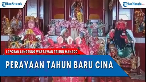 Suasana Perayaan Tahun Baru Cina 2022 Di Tempat Ibadah Gunung Agung