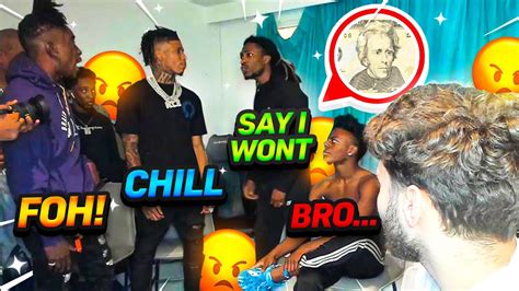 Prime And Nle Choppa Friend Get Into A Heated Argument On Adin Ross