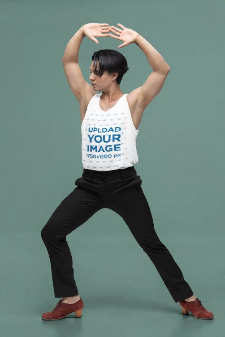 Placeit Bella Canvas Tank Top Mockup Featuring A Dancer Man