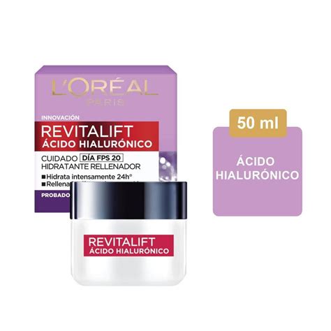 Crema facial L Oréal Revitalift día ácido hialurónico 50 ml Walmart