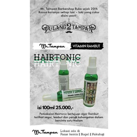 Jual ORIGINAL Hairtonic Vitamin Rambut Pria Dengan Sensasi Menthol