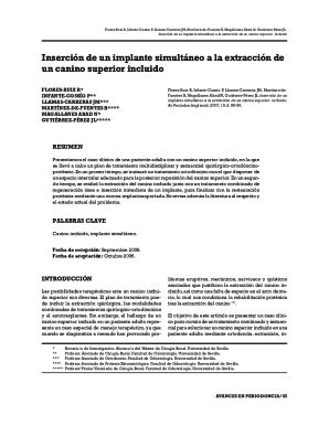 Fillable Online Scielo Isciii Insercin De Un Implante Simultneo A La