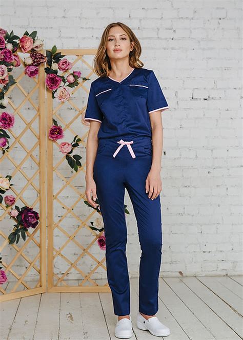 Treat In Style Jumpsuit Blue Scrub 407 0209