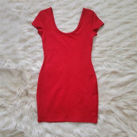 Fashion Nova Dresses New Red Bodycon Tshirt Dress Fashion Nova