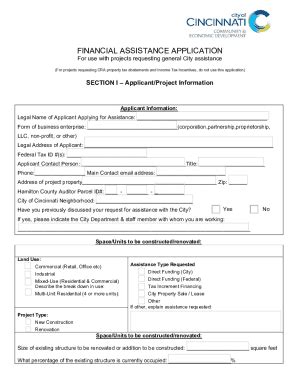 Fillable Online Fill IoFinancial Assistance ApplicationFill Free