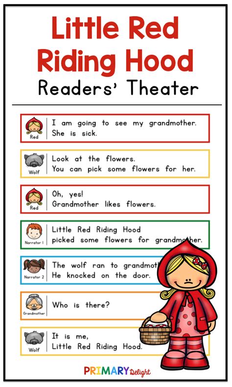 Little Red Riding Hood Readers Theater Easy First Grade Readers Theater Script Readers