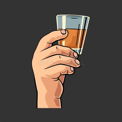 Male Hand Holding A Glass With Rum Stock Vector Illustration Of Icon Hand 119149059