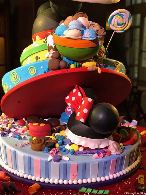 Check Out Mickeys 90th Birthday Cake In Disneyland Resorts Grand