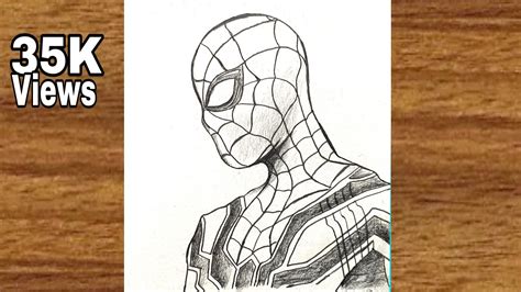 Easy Pencil Sketch Of Iron Spider Iron SpiderMan Drawing Step By