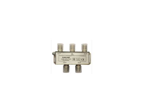 4 Way TV Splitter Metallic Type F 1/4 - Fil & Fil