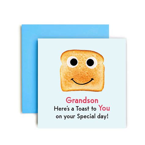 Buy Huxters Birthday Cards For Men Grandson Special Toast To Grandson