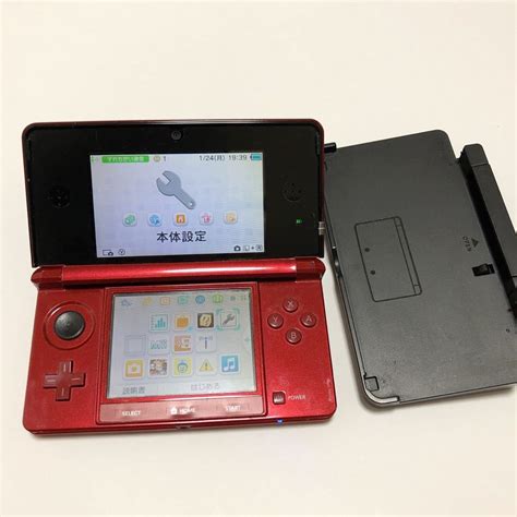 ヤフオク ニンテンドー3ds 本体 フレアレッド ジャンク品