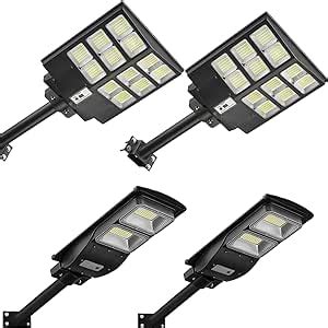 Lovus 4Pack Solar Powered Street Light 6000K LED Solar Street Lights