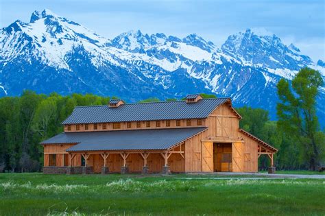 Western Horse Barn In The Grand Teton Mountains