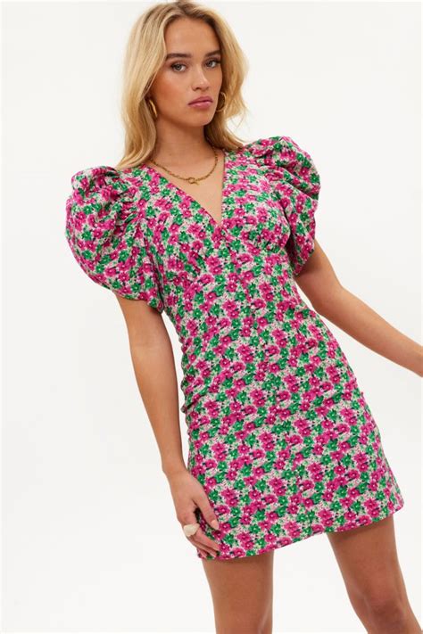 Roze Jurk Met Bloemenprint Loavies