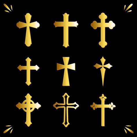 Gold Cross Vector Art Icons And Graphics For Free Download