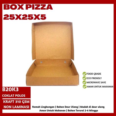 Jual Dus Pizza Polos Box Pizza Dus Brownies Box Cake B20K3 25X25X5 No