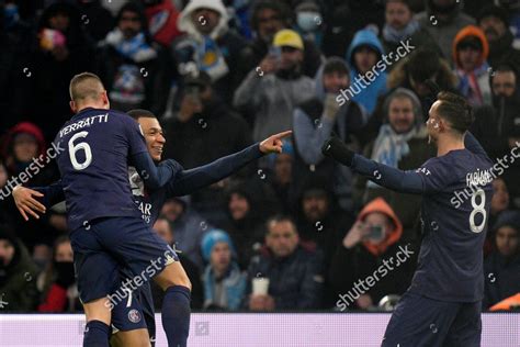 Psgs Kylian Mbappe Celebrates Teammates After Editorial Stock Photo