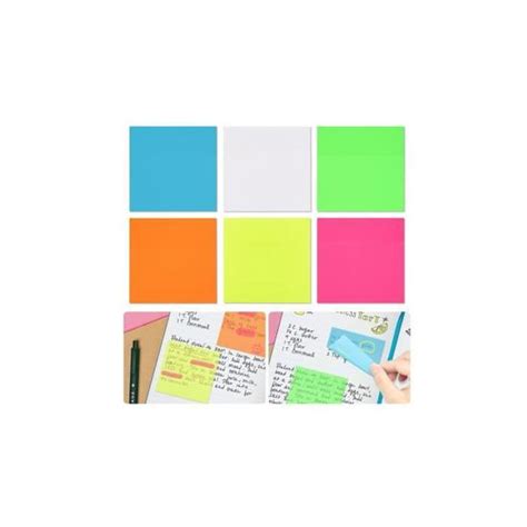 Pcs Transparent Sticky Notes Color S Notes Autocollantes