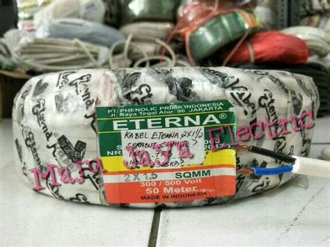 Jual Kabel Eterna NYMHY 2X1 5 Serabut Tembaga Isi 2 Per Roll 50 M Meter