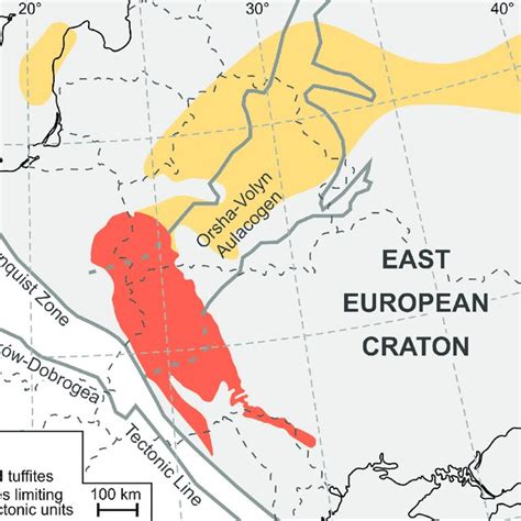 Geological map of the western part of the East European Craton and ...