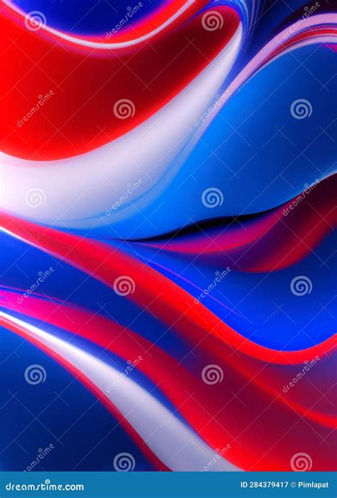 Abstract Red And Blue Curve Background Stock Illustration