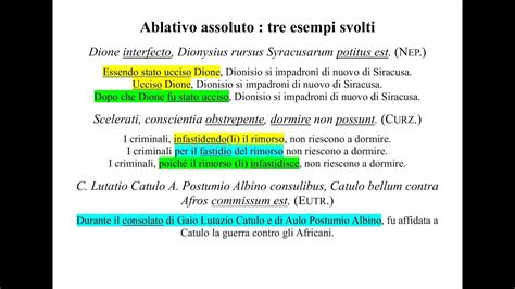 Come Si Traduce L Ablativo Assoluto Tre Esempi Svolti Pillole Di