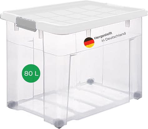 Novaliv Xxl Aufbewahrungsbox Mit Deckel Gro L Transparente Nestbar