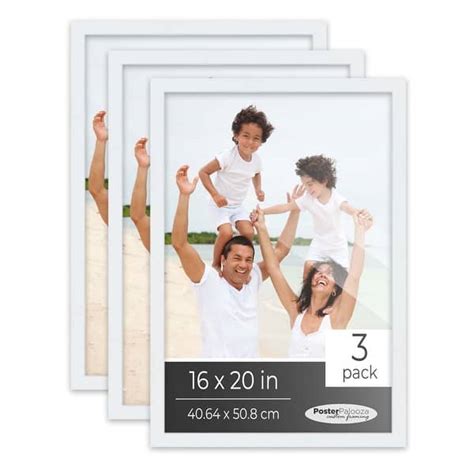 16x20 White Picture Frame Set Pack Of 3 16x20 Wood Picture Frames For
