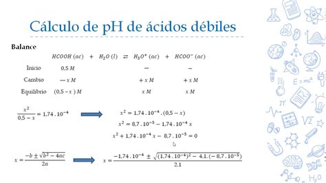 Cálculo De Ph Ácidos Y Bases Débiles Parte 1 Youtube