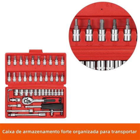 Jogo De Soquete A O Crv Catraca Chave Allen C Maleta Shopee Brasil