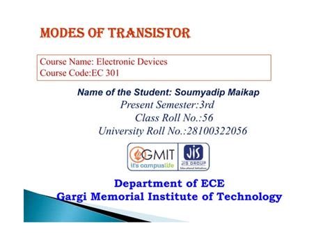 Modes of transistor.pdf