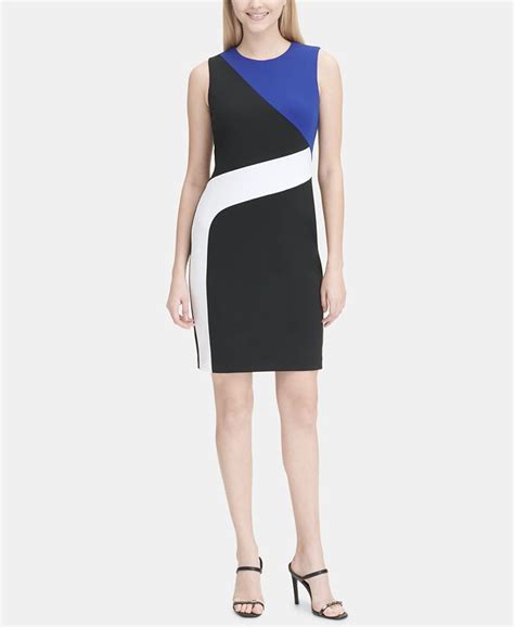 Calvin Klein Colorblocked Sheath Dress Macys