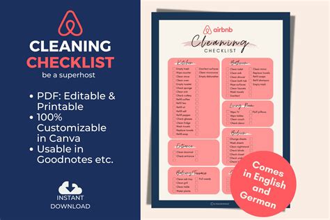 Airbnb Cleaning Checklist Masterbundles