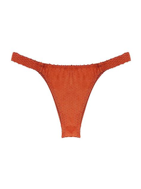 ViX By Paula Hermanny Wo Scales Fany Bikini Bottom Orange Editorialist