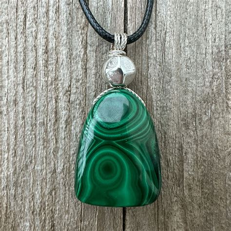 April Birthstone Malachite Necklace Farmers Almanac Store