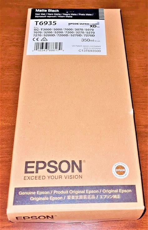 Used Epson T Genuine Ultrachrome Xd Ml Matte Black Ink Cartridge