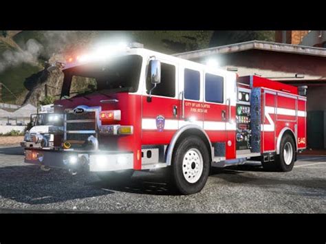 FIVEM GTA5 LIVE RESCUE NEW FIRE ENGINE 442 MCRP YouTube